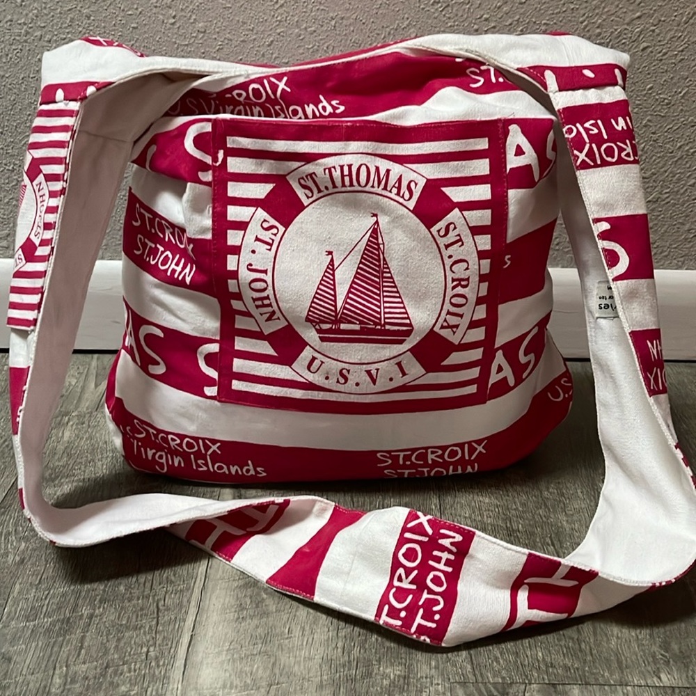 Pink and White Hobo Bag